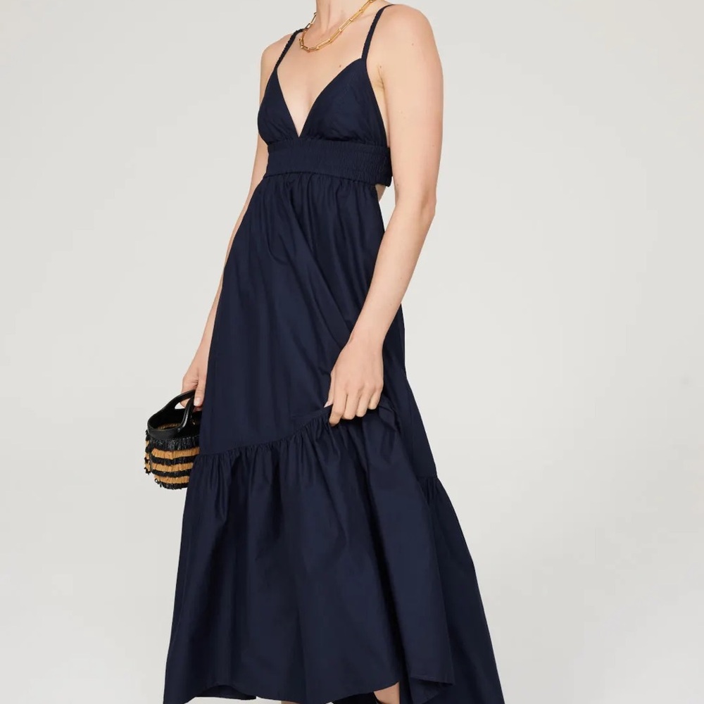 A.L.C. Rhodes Elegant Navy Blue Maxi Dress - 6